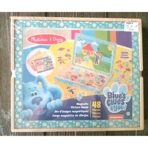 Melissa & Doug Blue's Clues & You! Wooden Magnetic Picture Game (48 Pieces) NEW